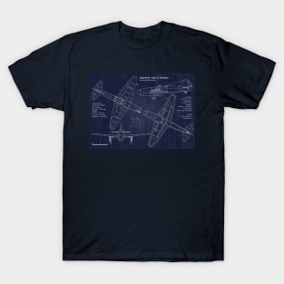Yakovlev Yak15 Feather Blueprint T-Shirt